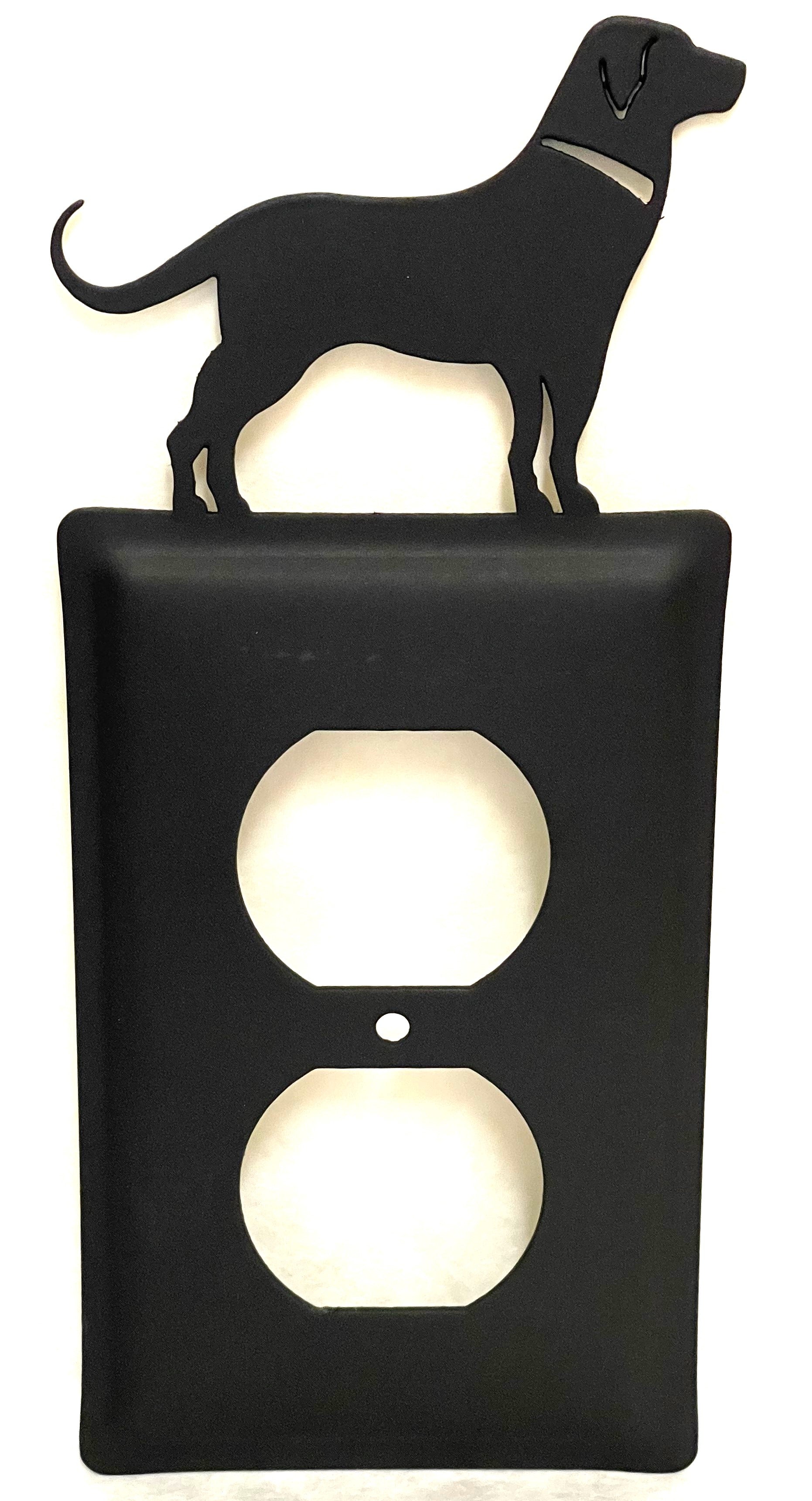 Decorative Labrador Retriever outlet cover in wrought iron
