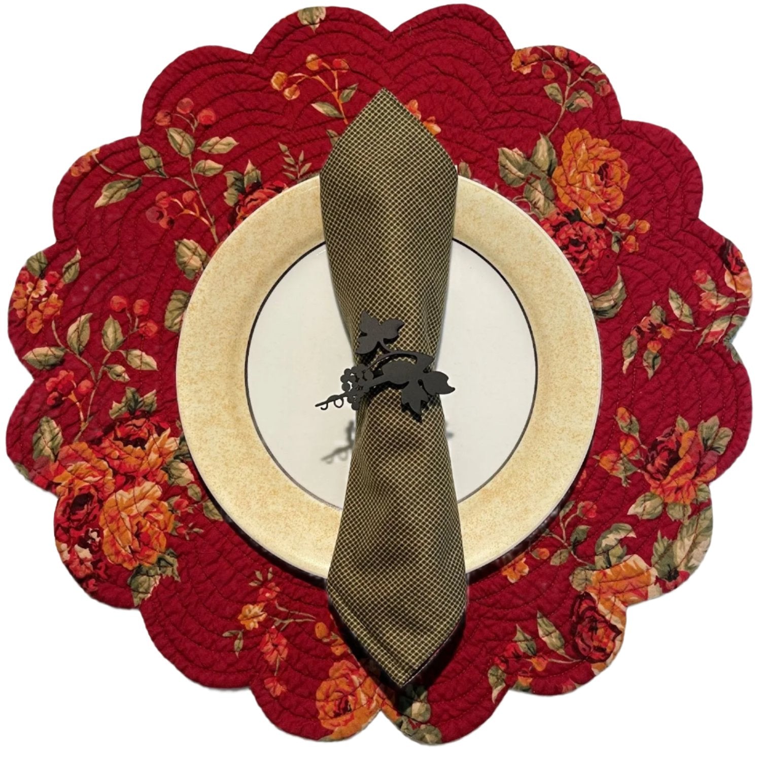 Wrought Iron Metal Grapevine Napkin Ring