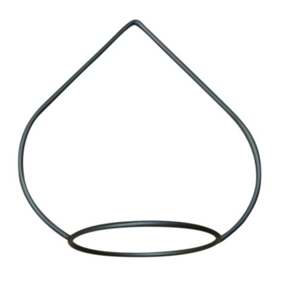 Support pour plantes en fer forgé en forme de larme