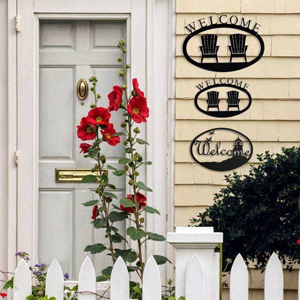 metal welcome signs