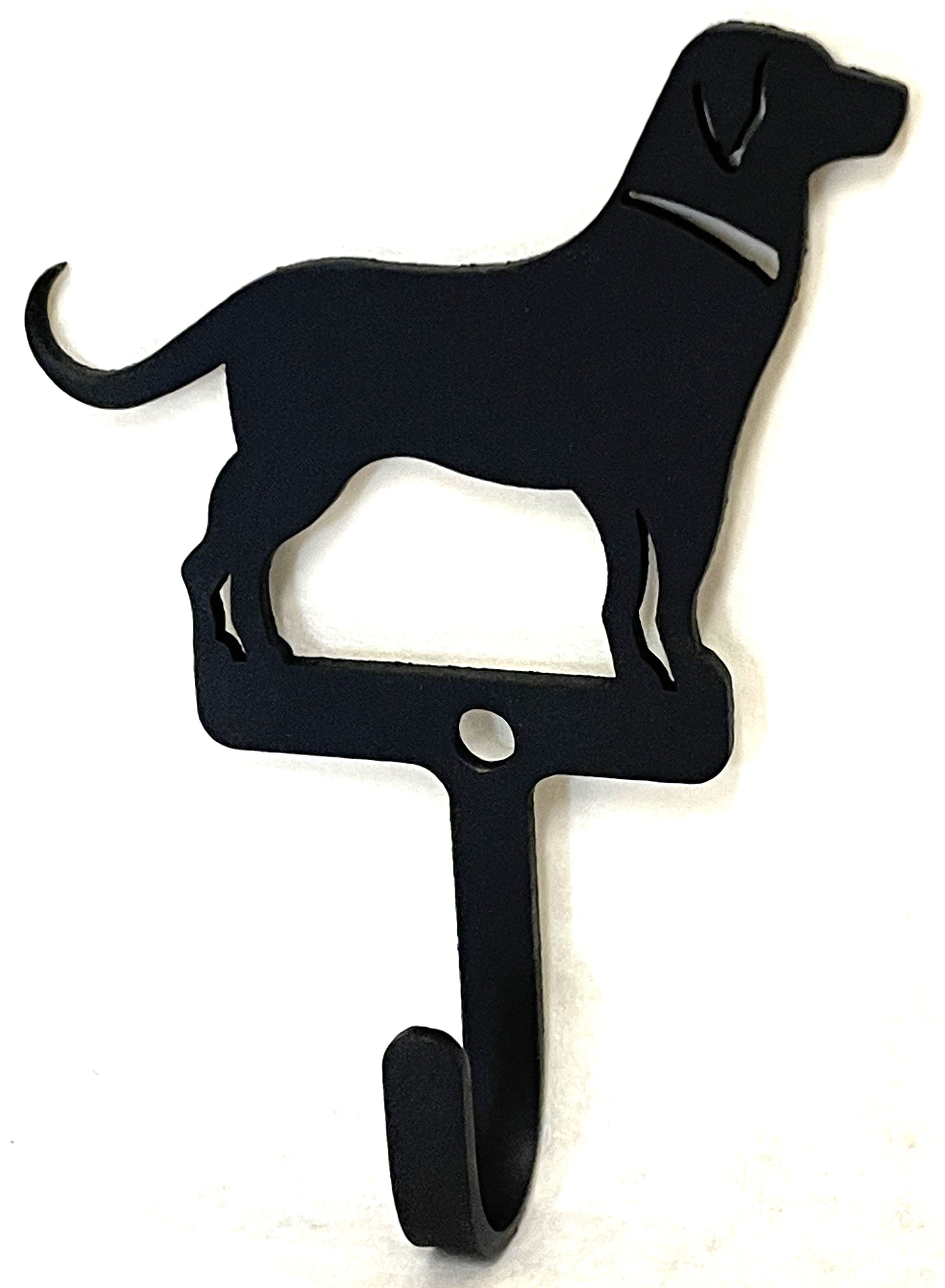 Gancho de pared decorativo de metal forjado para perro, tamaño extra pequeño