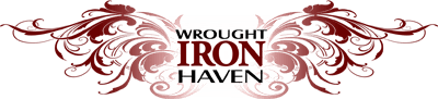 wrought iron garden and home products such as wall hooks and curtain rods as well as garden stakes