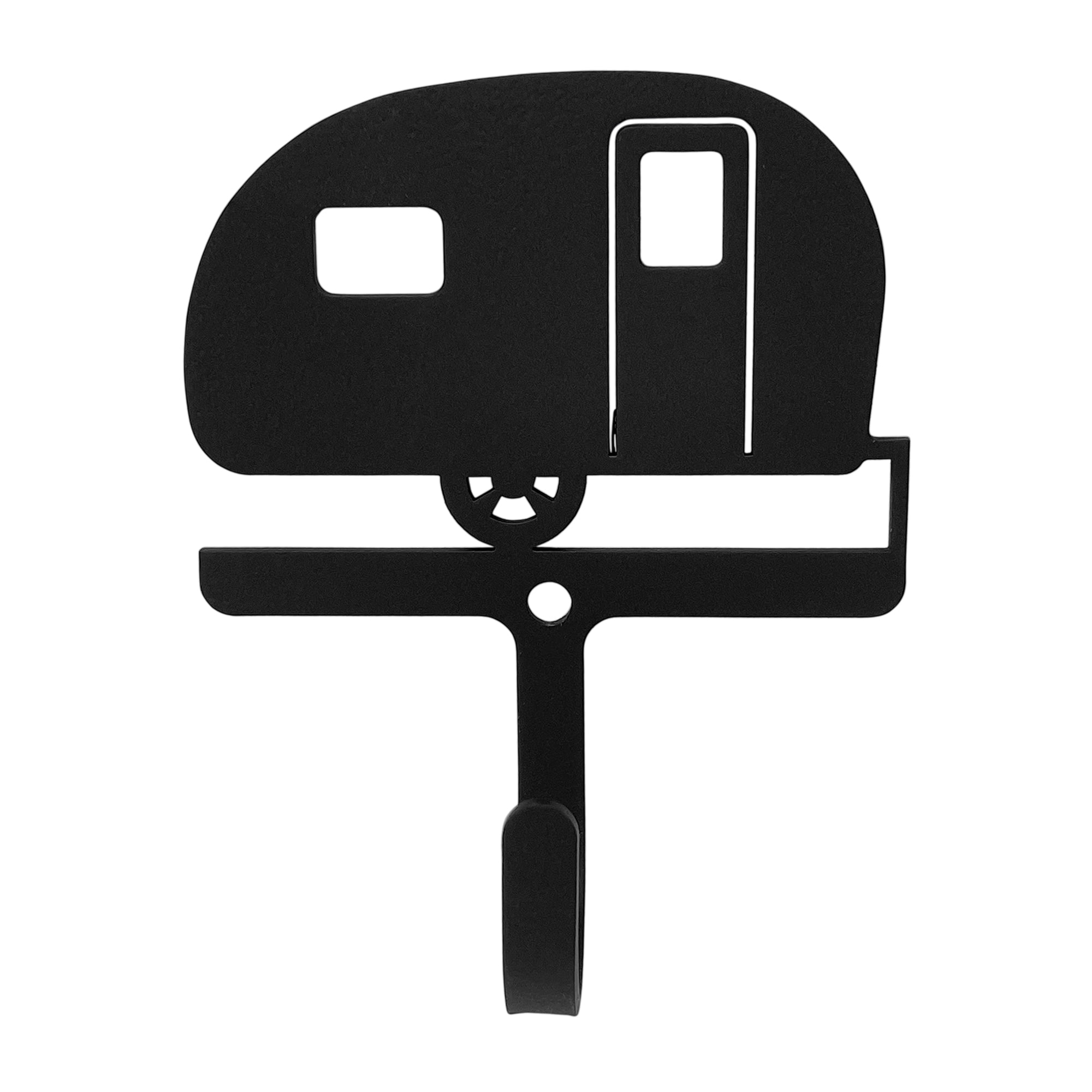 Durable wrought iron camper wall hook, perfect for any room.