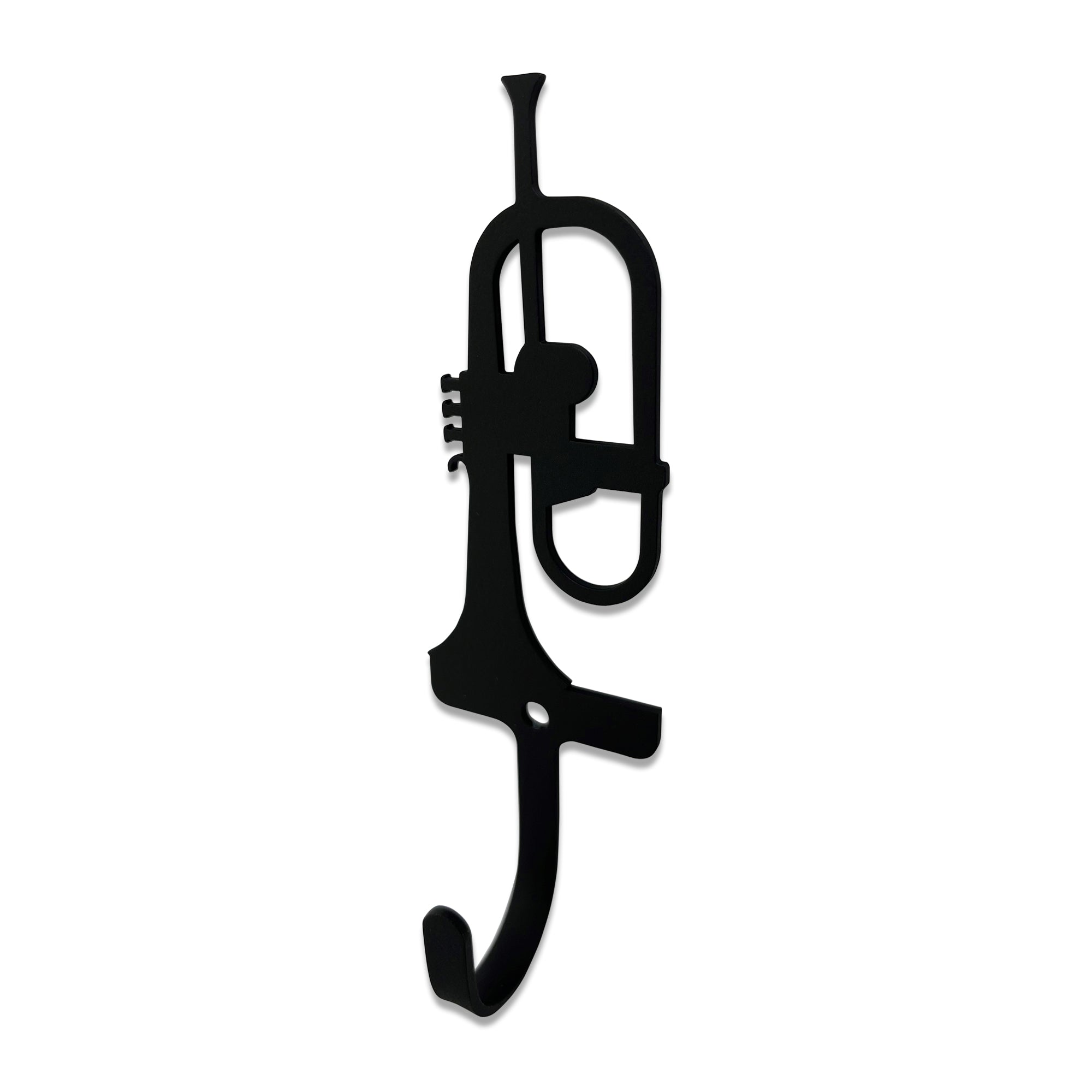 Trumpet-shaped wrought iron wall hook, decorative small size