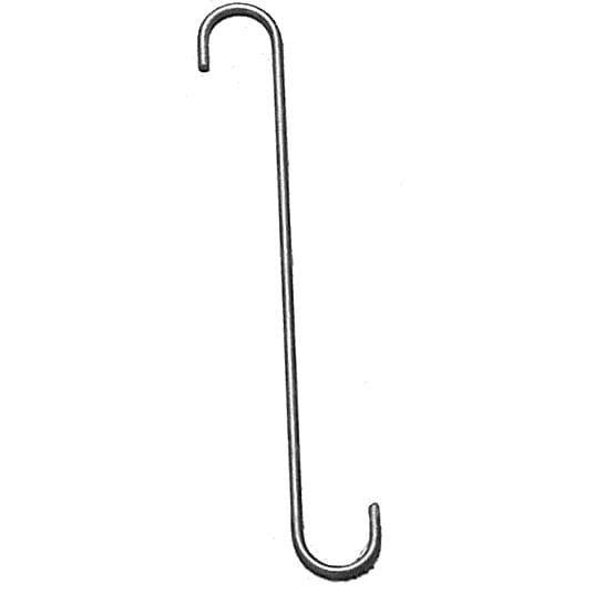 Village Wrought Iron 10 in. S-Hook with 1 in. openings - Black