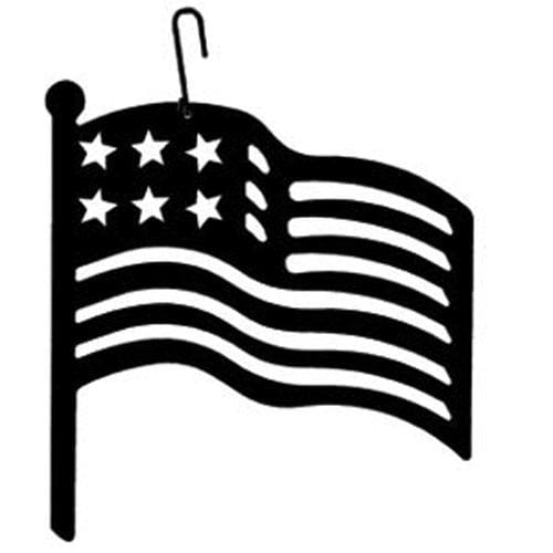 Wrought Iron 16 Inch American Flag Hanging Silhouette flag flag decor flag decoration flag hanger