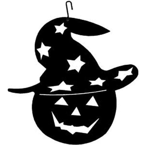 Wrought Iron 16 Inch Pumpkin Hat Hanging Silhouette Autumn Decorations Halloween Decorations hanging