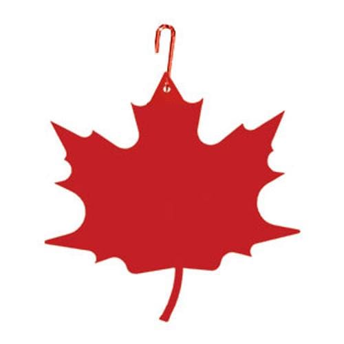 Wrought Iron 17 Inch Red Maple Leaf Hanging Silhouette Autumn Decorations Halloween Decorations