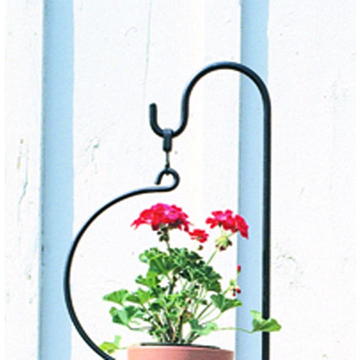 Swivel hook with hanging plant on bracket