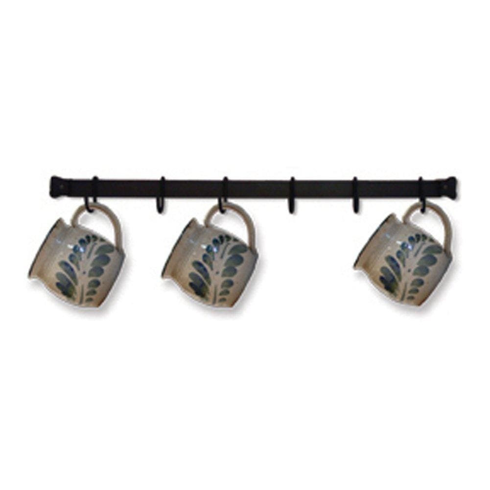 4 x Hand Forged Cast Iron J Hooks - Wall Towel Hanger - Coat, Hat, Key Rack