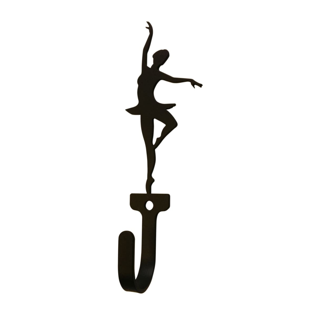 Wrought iron ballerina wall hook, decorative and small
