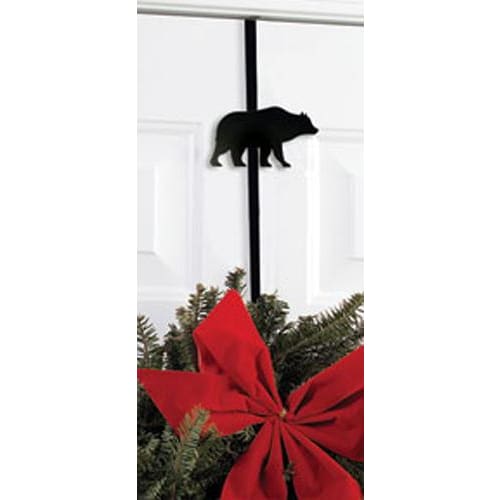 Wrought Iron Bear Door Wreath Hanger Christmas decorations christmas wreath stand door wreaths