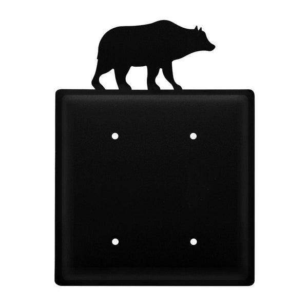 Wrought Iron Bear Double Blank Cover light switch covers lightswitch covers outlet cover switch