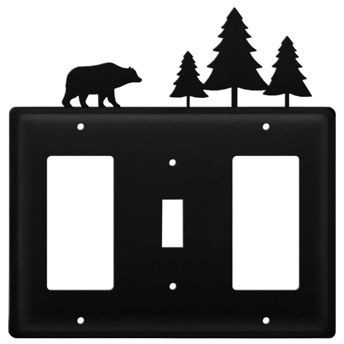 Wrought Iron Bear Pine Trees GFCI Switch GFCI Cover light switch covers lightswitch covers outlet