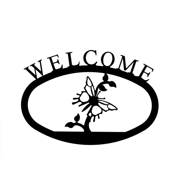 Wrought Iron Butterfly Welcome Home Sign Large door signs outdoor signs welcome home sign welcome