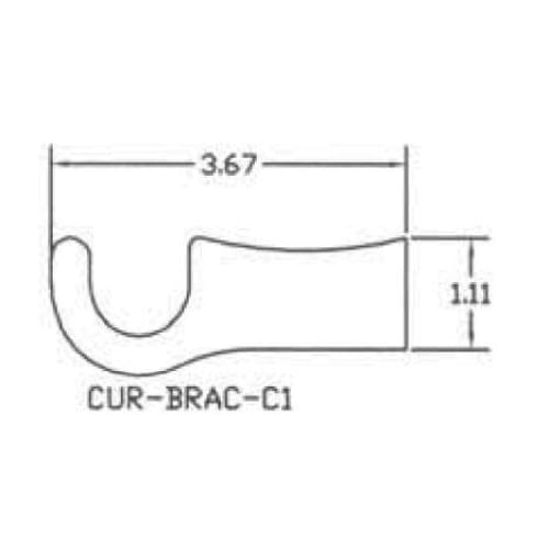 Wrought Iron Center Support Bracket for 1 Inch Rods curtain brackets curtain hardware curtain pole