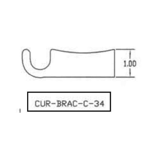 Wrought Iron Center Support Bracket for .75 Inch Rods curtain brackets curtain hardware curtain pole