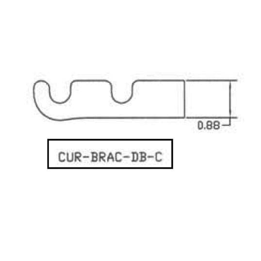 Wrought Iron DB - Center Support Bracket For .5 Inch Rods curtain brackets curtain hardware curtain