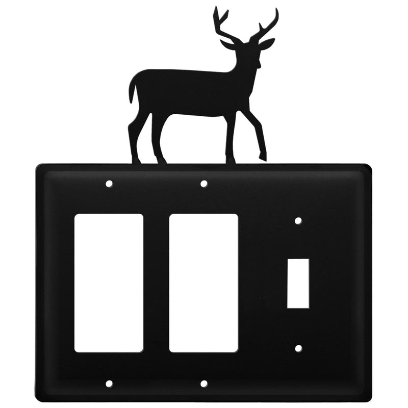 Wrought Iron Deer Double GFCI Switch Cover light switch covers lightswitch covers outlet cover