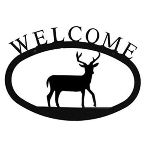 Wrought Iron Deer Welcome Home Sign Large door signs outdoor signs welcome home sign welcome home