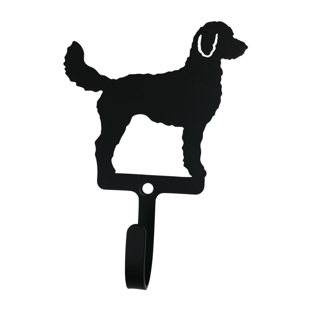 Wrought iron doodle dog wall hook decorative small
