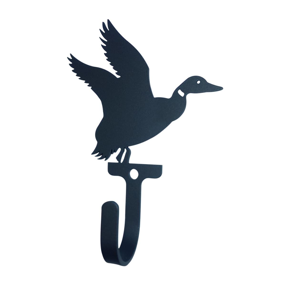 Wrought iron metal duck wall hook, decorative small