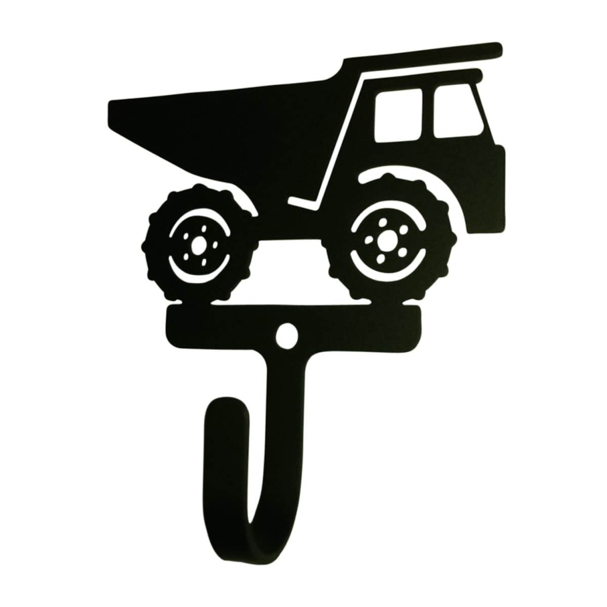 Wrought iron dump truck wall hook decorative small