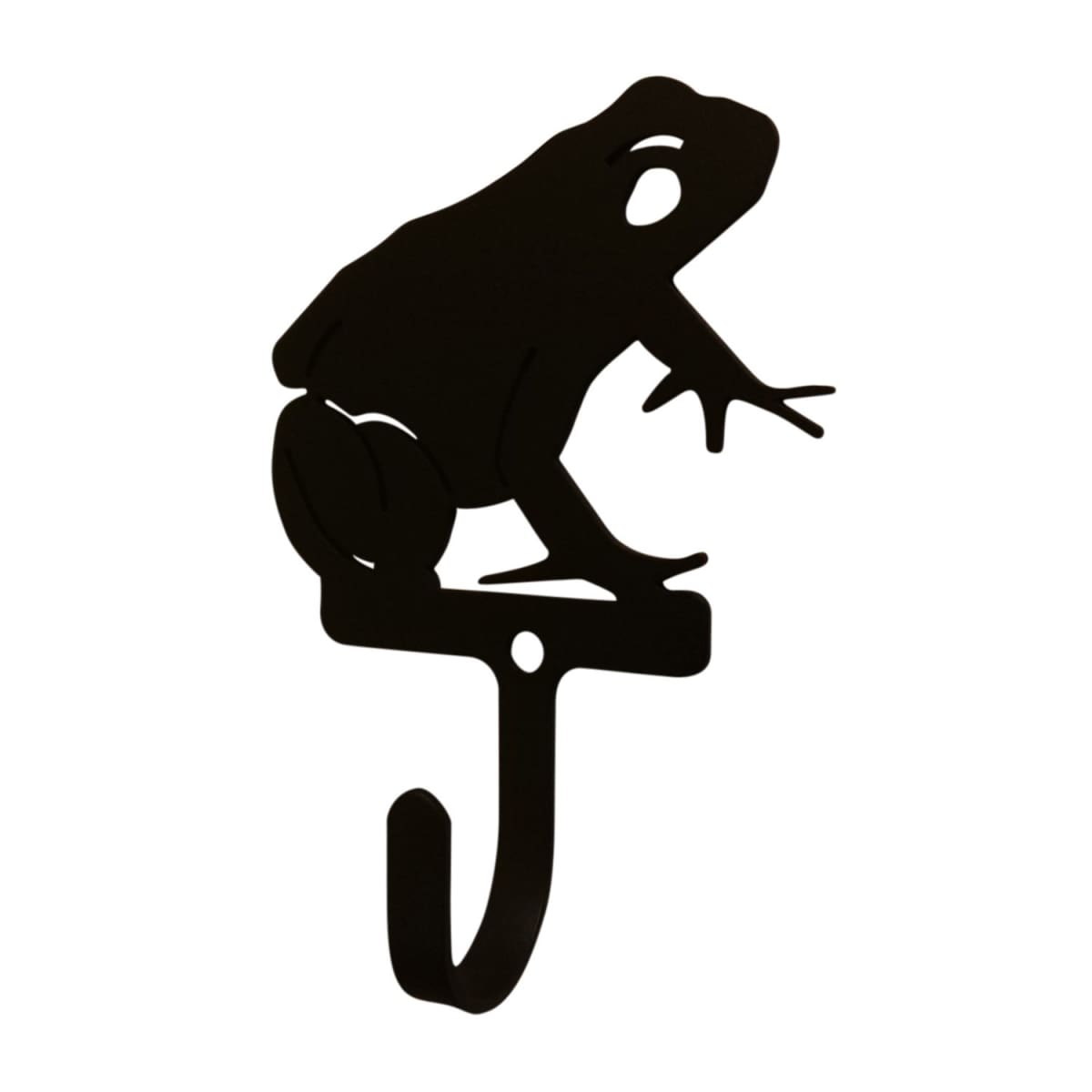 Wrought iron frog wall hook, decorative and small