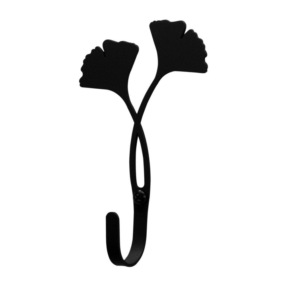 Wrought iron ginkgo leaf decorative wall hook