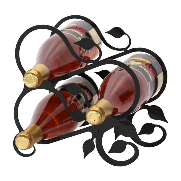 Wrought Iron Grapevine Wine Rack 3 bottle wine bottle and glass holder wine bottle holder wine glass