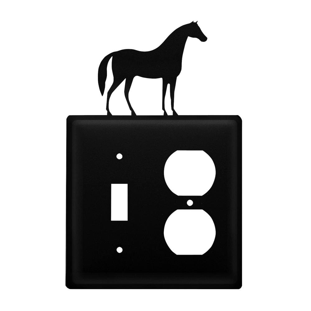 Wrought iron horse switch and outlet cover