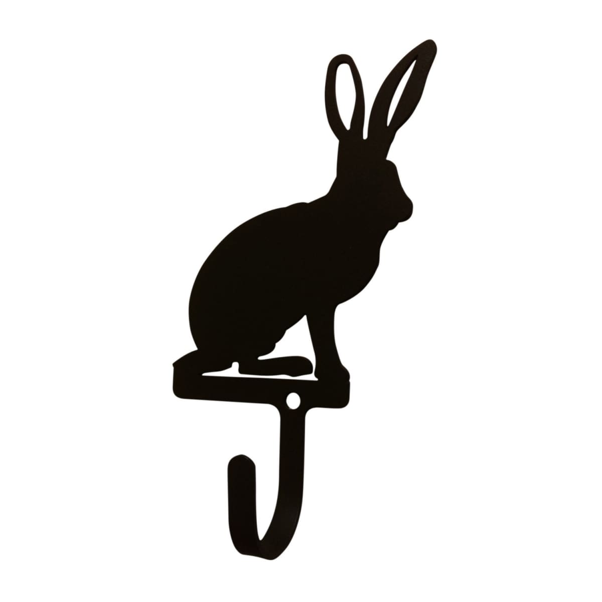 Wrought iron jack rabbit wall hook, decorative small design