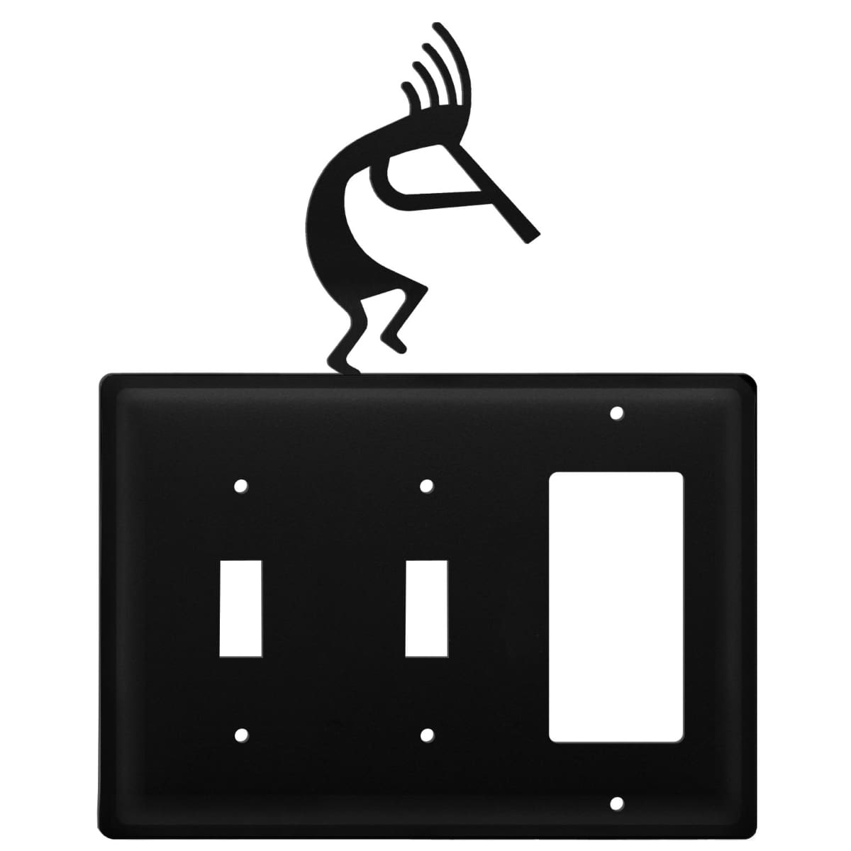 Wrought Iron Kokopelli Double Switch & GFCI Cover