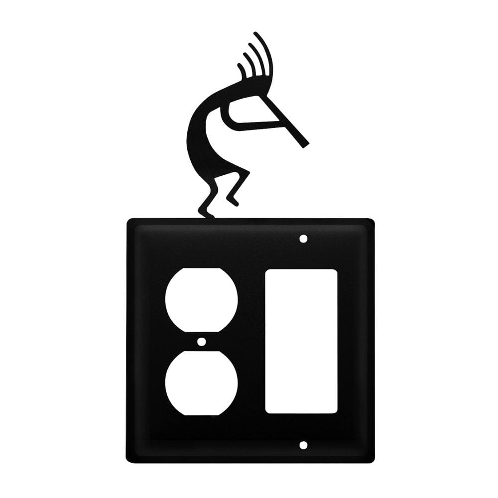 Wrought iron Kokopelli outlet cover and GFCI
