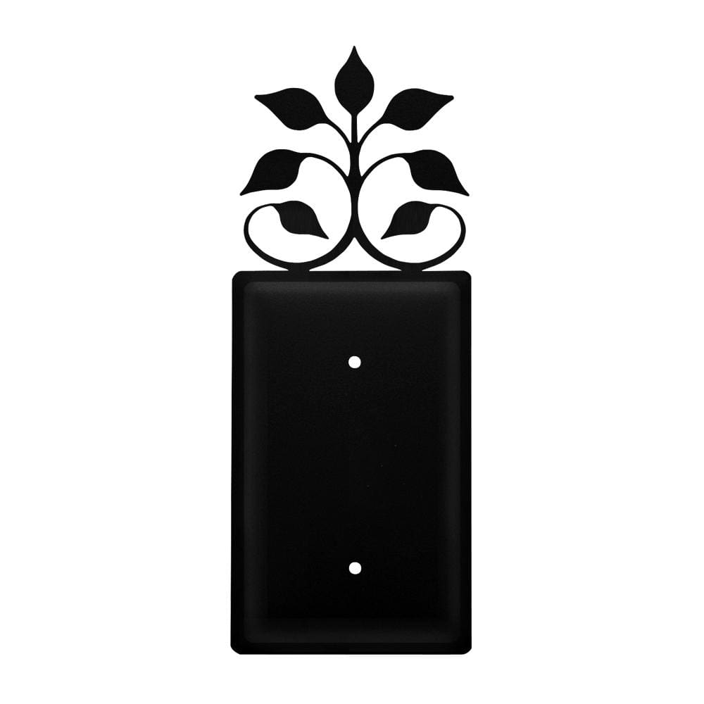 Wrought iron metal leaf fan single blank cover