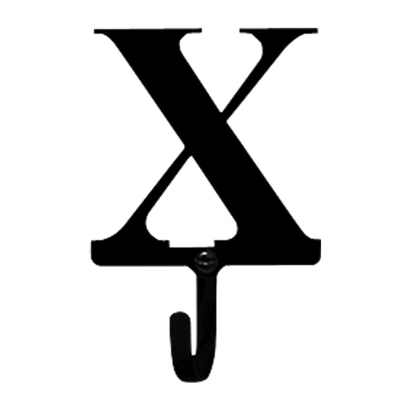 Wrought Iron Letter X Wall Hook Small coat hooks door hooks hook letter hook wall hook