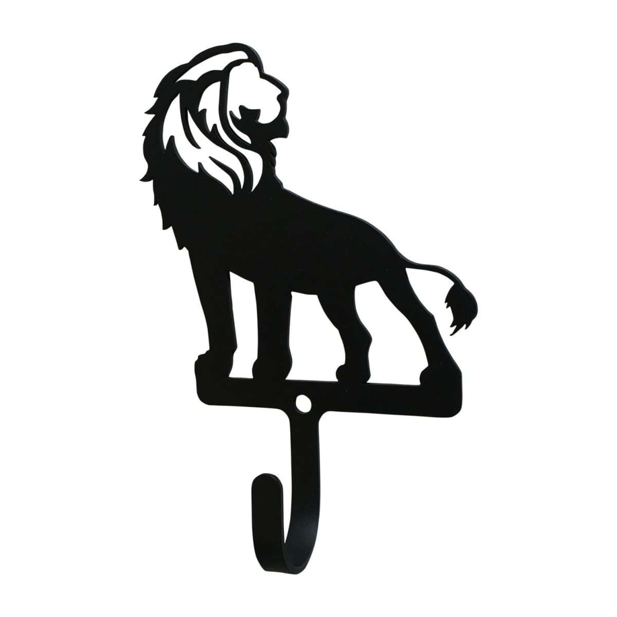 Wrought iron metal lion wall hook, decorative and small