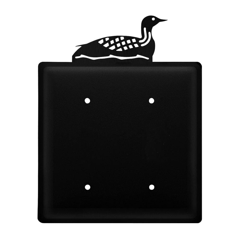 Wrought iron metal loon double blank cover