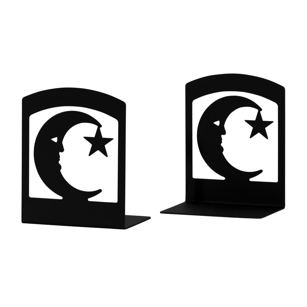 Wrought Iron Moon & Star Book Ends Set book end bookends childrens bookends moon bookends