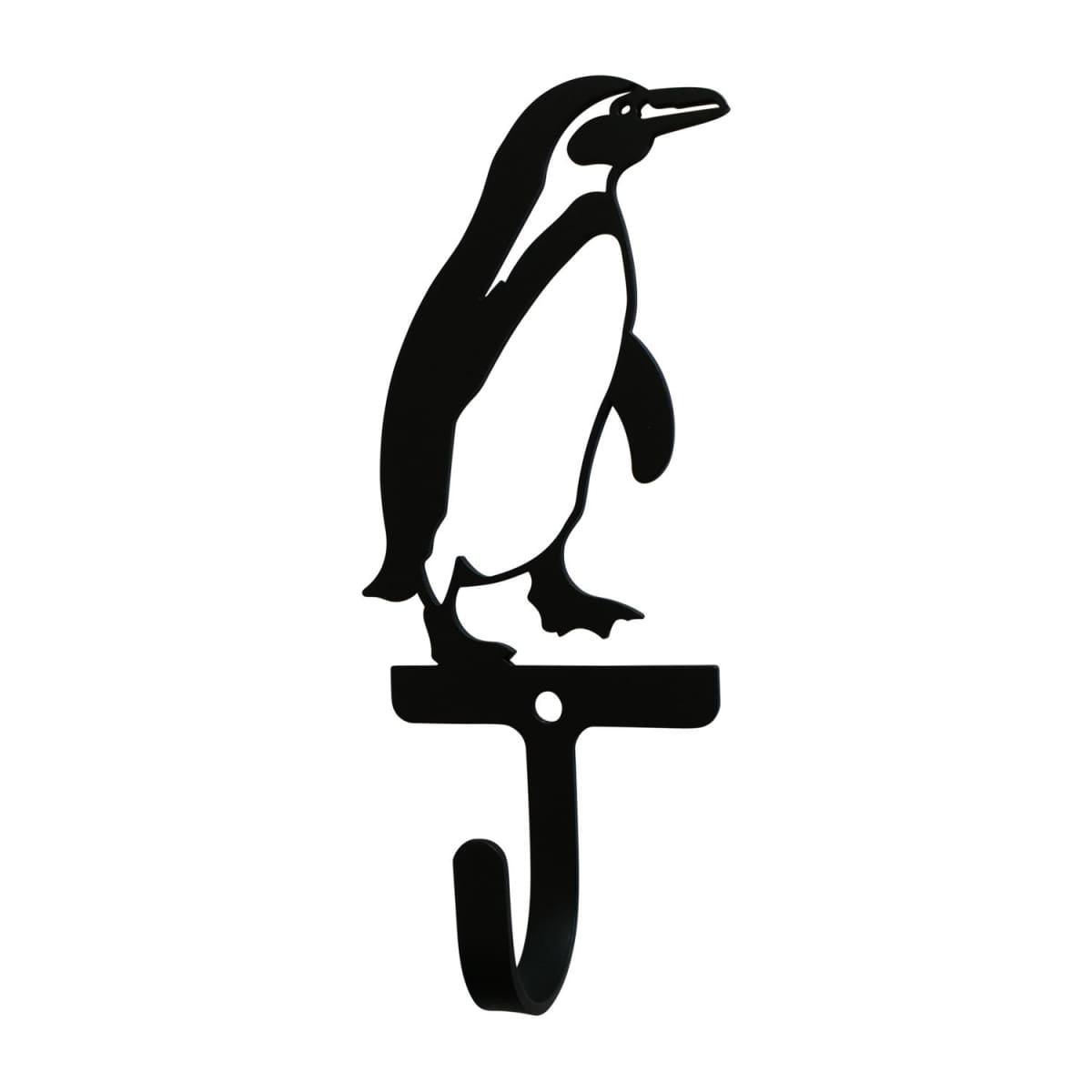 Wrought iron metal penguin wall hook, decorative and small