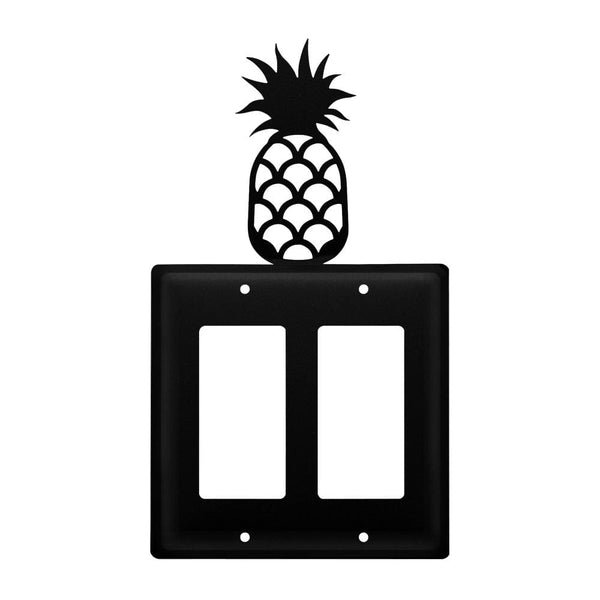 Wrought Iron Pineapple Double GFCI Cover light switch covers lightswitch covers outlet cover switch