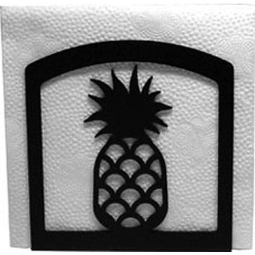 Porte-serviettes Ananas En Métal émaillé – Peint à La Main (36cm, Vintage)