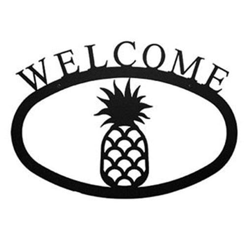 Wrought Iron Pineapple Welcome Home Sign Large door signs outdoor signs welcome home sign welcome