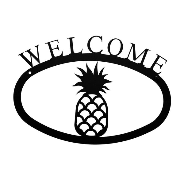 Wrought Iron Pineapple Welcome Home Sign Small door signs outdoor signs welcome home sign welcome