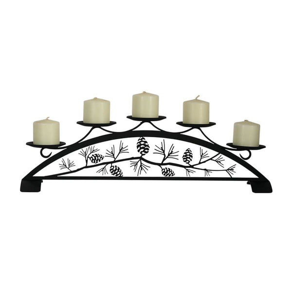 Wrought Iron Pinecone Table Top Center Piece candle holder candle wall sconce center pieces sconce