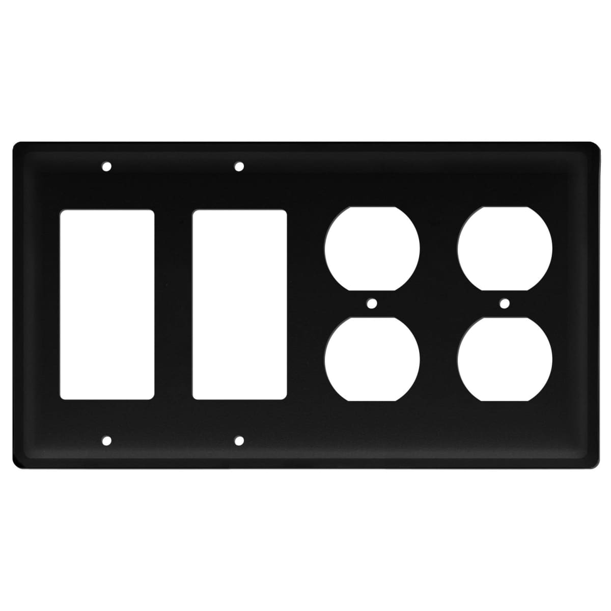 Wrought Iron Plain Double Outlet Double GFCI Cover light switch covers lightswitch covers outlet