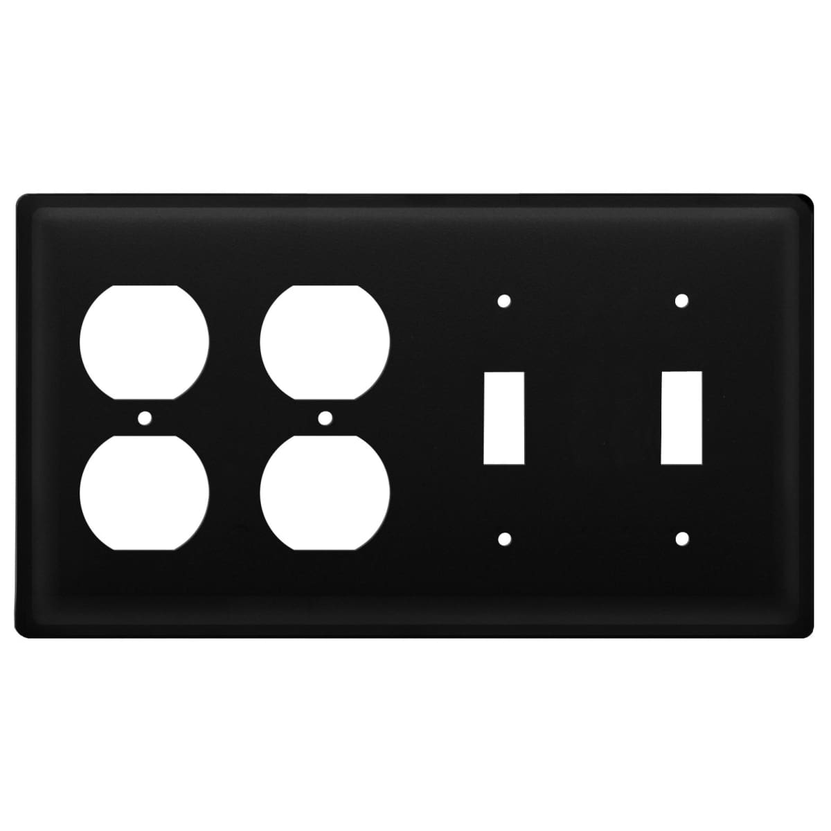 Wrought Iron Plain Double Outlet Double Switch Cover light switch covers lightswitch covers outlet