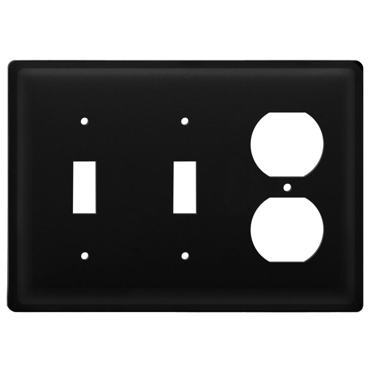 Wrought iron double switch and single outlet cover