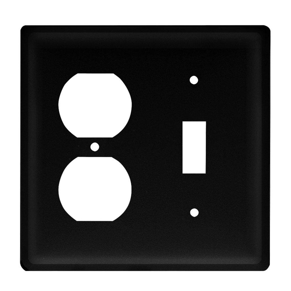 Durable wrought iron metal outlet cover