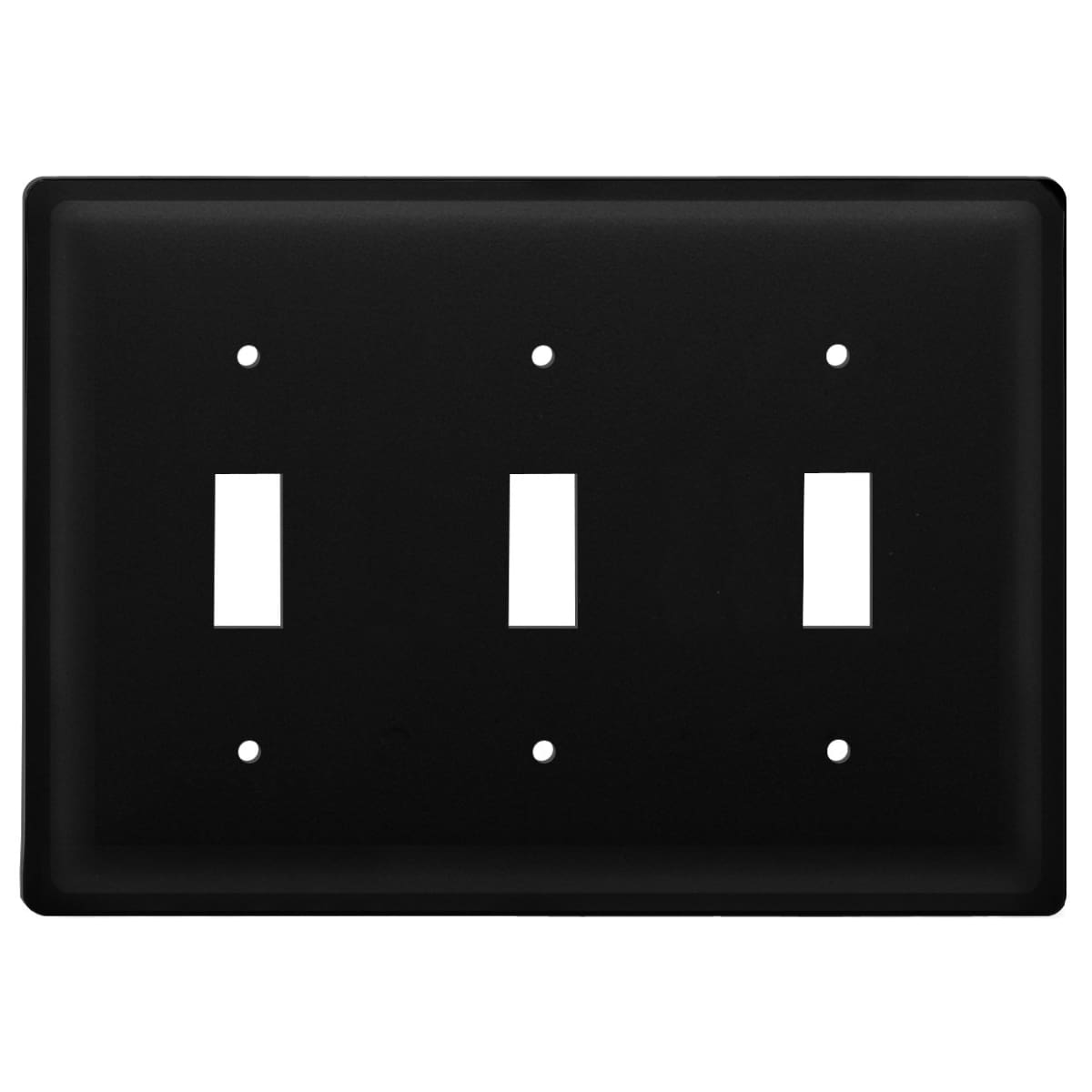 Wrought iron metal plain triple switch cover